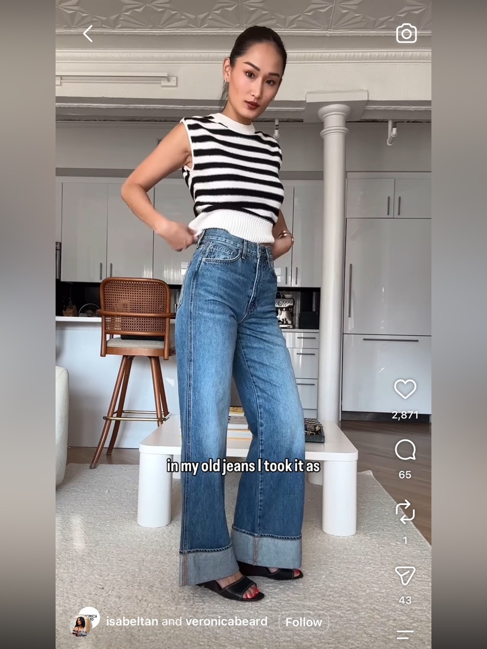 Veronica Beard Taylor High Rise Wide Leg Jeans Rebel Stone